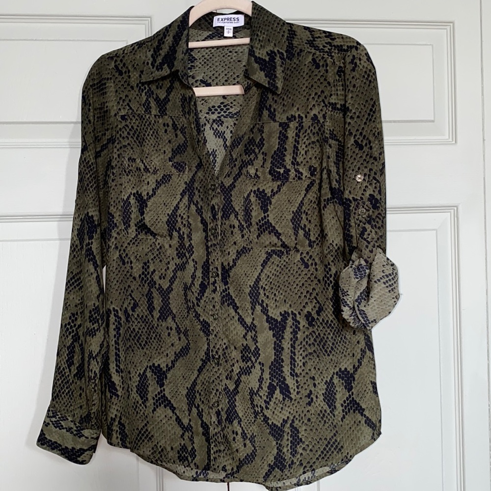 Express Green Snakeskin Portofino Small